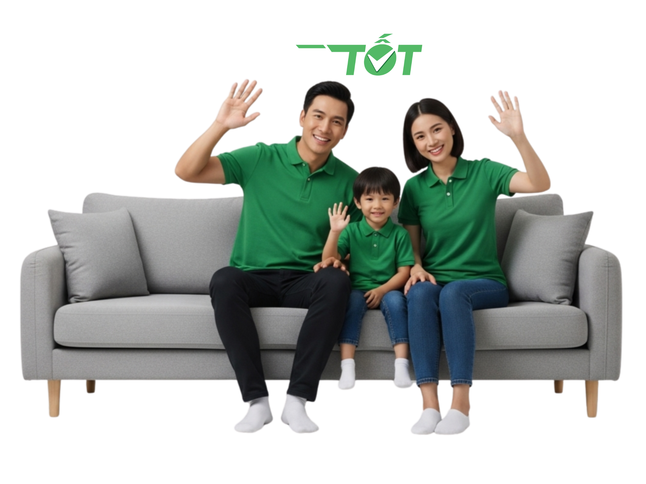 Gia đình hạnh phúc mua nhà